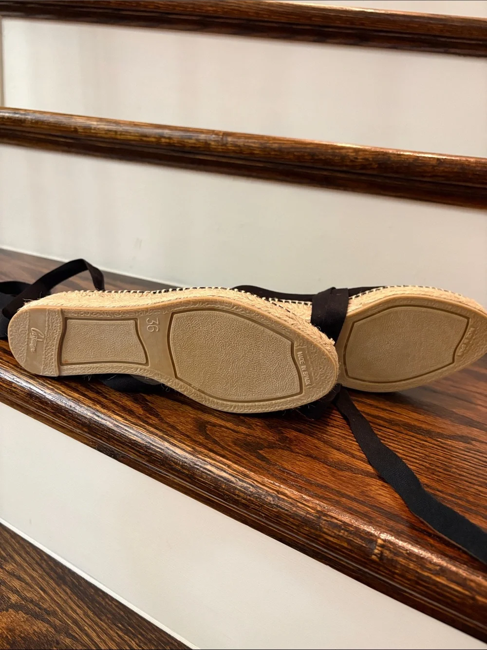 Black Canvas Espadrille Flats